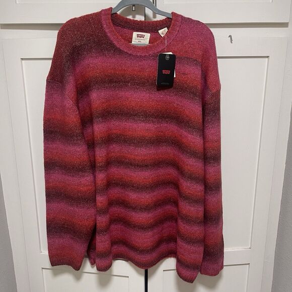 NWT Levis MENS SIZE XXL BATTERY WOOL-BLEND POPPY STRIPE SWEATER MSRP $98 - Picture 5 of 10